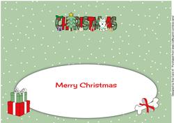 Mischievous Jazz Dog Christmas Large Dl Insert
