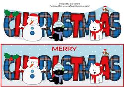 Jazz Dogs & Snowman Christmas Large Dl