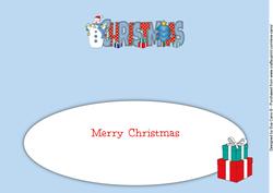 Snowman with Lights Christmas Large Dl Insert