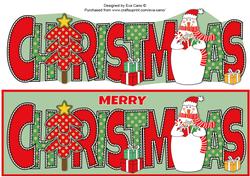 Snowman with Presents Christmas Large Dl