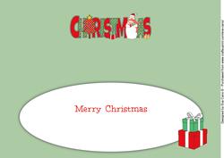 Snowman with Presents Christmas Large Dl Insert