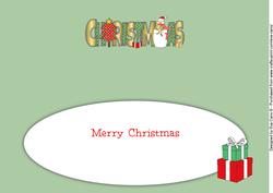 Snowman with Tree Christmas Large Dl Insert