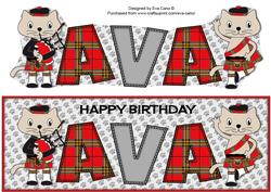 Bagpiper & Highland Fling Max the Cat Ava Large Dl