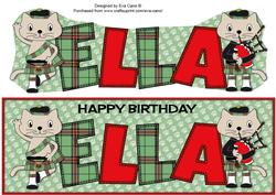 Bagpiper & Highland Fling Max the Cat Ella Large Dl