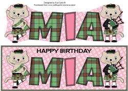 Bagpiper & Highland Fling Max the Cat Mia Large Dl