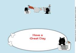 Jazz the Dog & Friend Washing Day Large Dl Insert