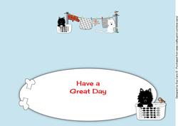 Jazz the Dog & Friend Washing Day Large Dl 2 Insert