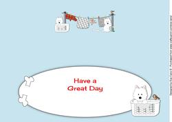 Jazz the Dog & Friend Washing Day Large Dl 3 Insert