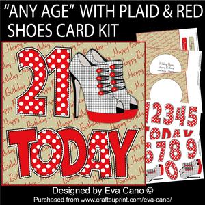'any Age' with Plaid & Red Shoes Card Kit