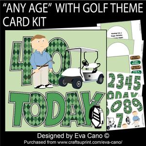 'any Age' with Golf Theme Card Kit