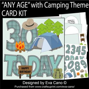'any Age' with Camping Theme Card Kit