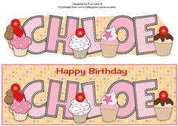 Birthday Cupcakes Chloe Large Dl