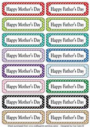 Happy Mothers Day & Fathers Day Tags 1