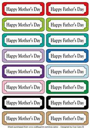Happy Mothers Day & Fathers Day Tags 2