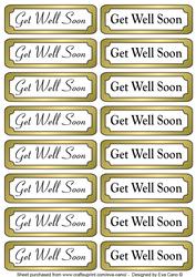 Get Well Soon Gold Tags