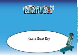 Skateboarding Birthday Large Dl Insert