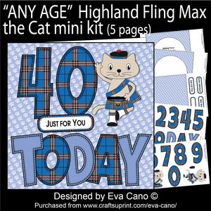 'any Age' Highland Fling Max the Cat Mini Kit
