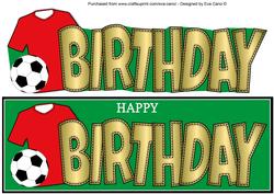 Red Football Top Birthday Large Dl