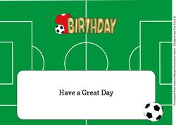 Red Football Top Birthday Large Dl Insert