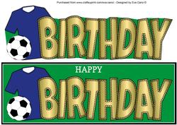 Blue Football Top Birthday Large Dl