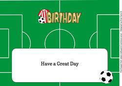 Red & White Stripes Football Top Birthday Large Dl Insert
