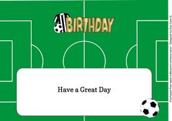 Black & White Stripes Football Top Birthday Large Dl Insert