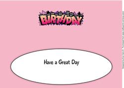 Urban Art in Pinks Birthday Large Dl Insert