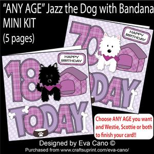 'any Age' Jazz the Dog with Bandana Mini Kit