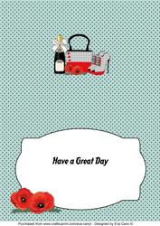 Handbag, Shoes, Poppies & Bubbly Insert