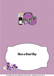 Handbag, Boots, Purple Flowers & Bubbly Insert