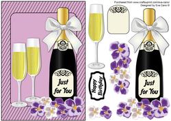 Purple Flowers & Bubbly