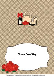 Handbag, Shoes, Roses & Bubbly Insert