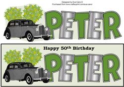 Vintage Car Peter 50th Large Dl
