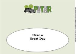 Vintage Car Peter Large Dl Insert