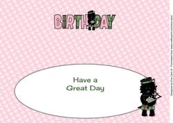 Bagpiper Jazz Dog Green Tartan Birthday Large Dl 2 Insert
