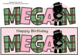 Bagpiper Jazz Dog Green Tartan Megan Large Dl