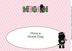 Bagpiper Jazz Dog Green Tartan Megan Large Dl Insert