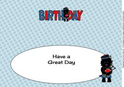 Bagpiper Jazz Dog Blue Tartan Birthday Large Dl 2 Insert