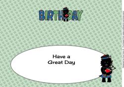 Bagpiper Jazz Dog Blue Tartan Birthday Large Dl 4 Insert