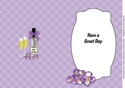Purple Flowers & Bubbly Insert