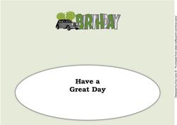 Vintage Car Birthday Large Dl Insert