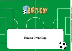 Sky Blue Football Top Birthday Large Dl Insert