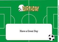 White Football Top Birthday Large Dl Insert