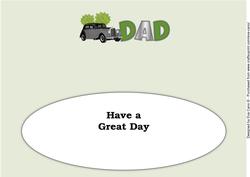 Vintage Car Dad Large Dl Insert