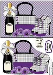 Plaid Handbag, Shoes, Purple Poppies & Bubbly
