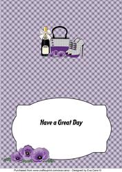 Plaid Handbag, Shoes, Purple Poppies & Bubbly Insert