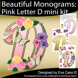 Beautiful Monograms: Pink Letter D Mini Kit