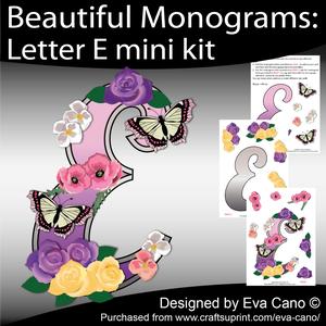 Beautiful Monograms: Letter E Mini Kit