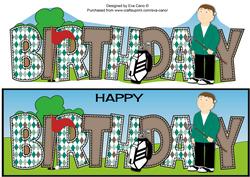 Golf Champion Birthday Large Dl