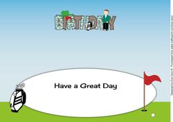 Golf Champion Birthday Large Dl Insert